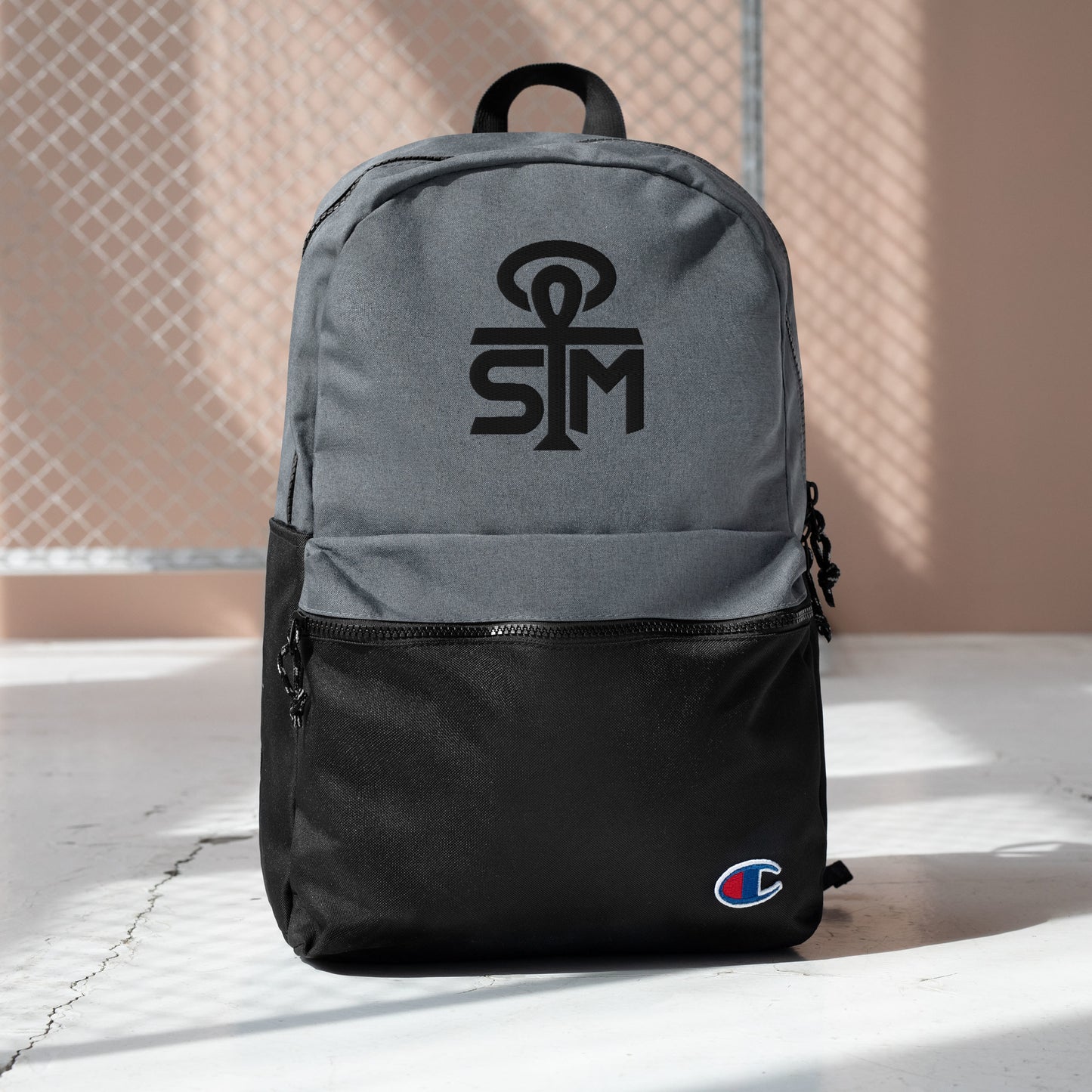 Sky Manor Ankh Black Logo Champion Backpack