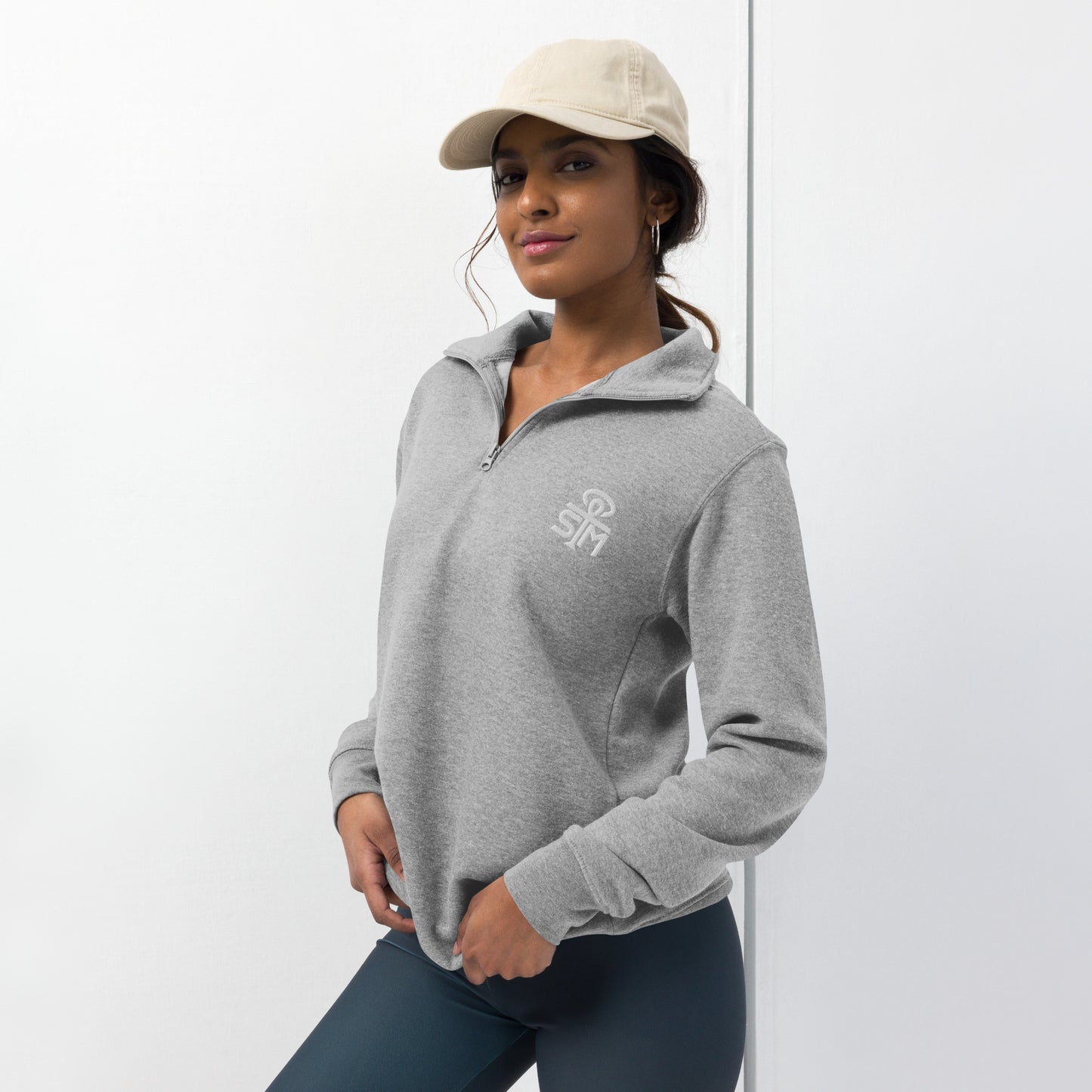 Sky Manor Ankh White Logo Unisex Fleece Pullover