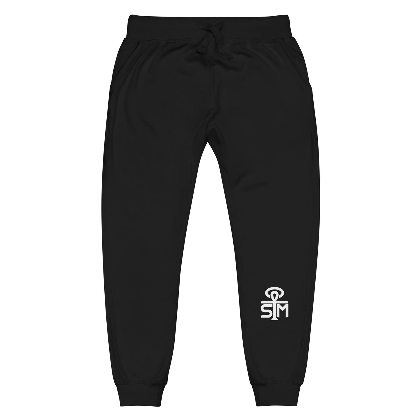 Sky Manor Ankh White Logo Unisex Fleece Sweatpants