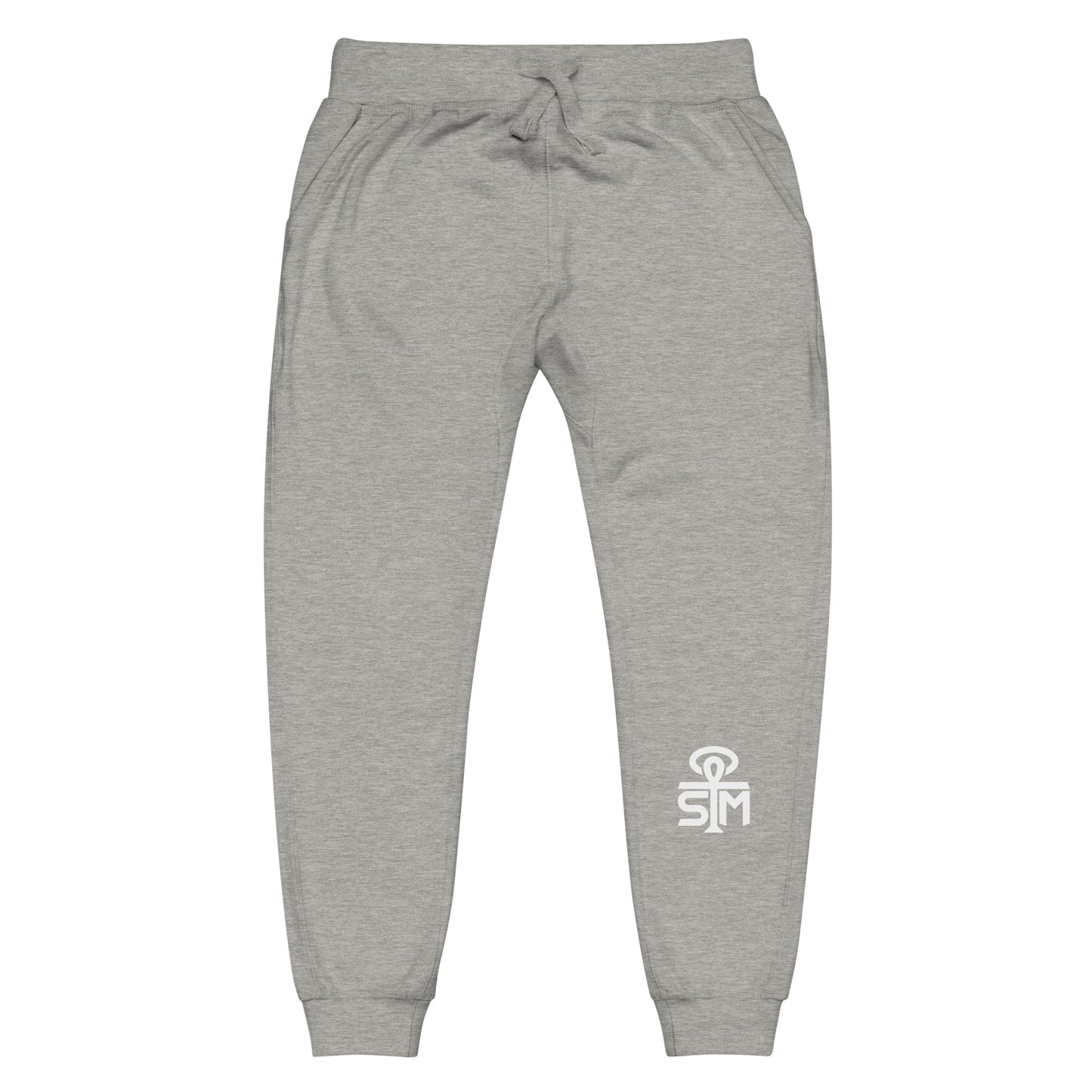 Sky Manor Ankh White Logo Unisex Fleece Sweatpants