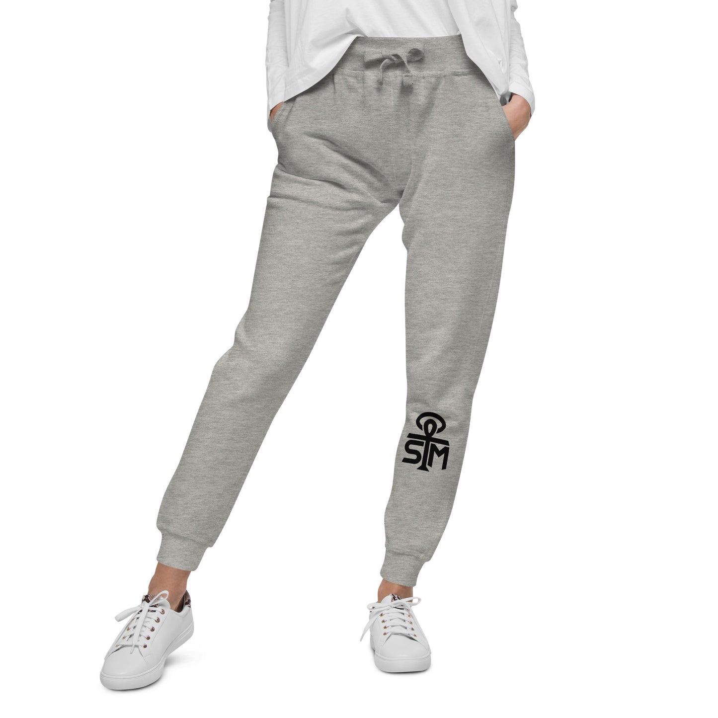 Sky Manor Ankh Black Logo Unisex Fleece Sweatpants