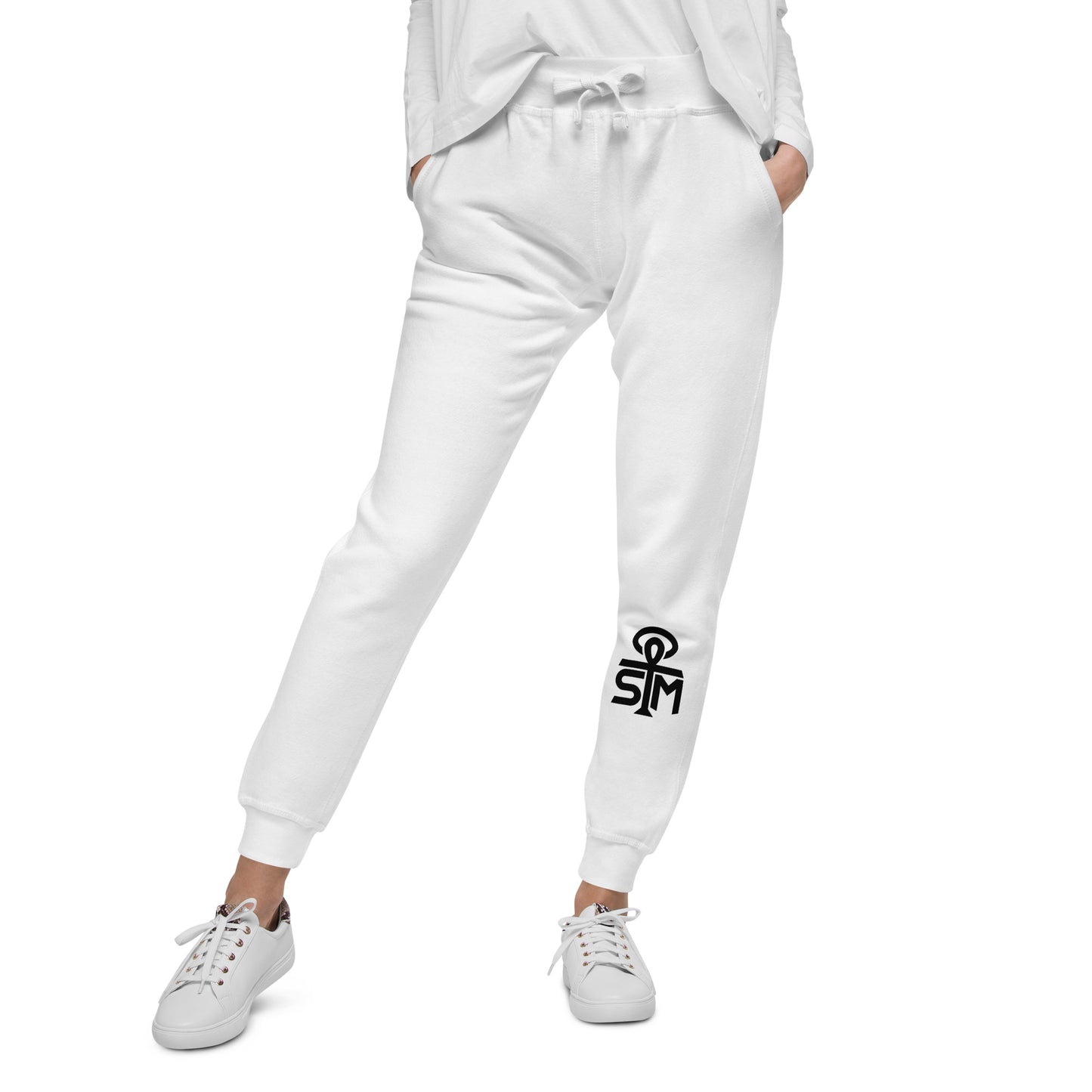 Sky Manor Ankh Black Logo Unisex Fleece Sweatpants