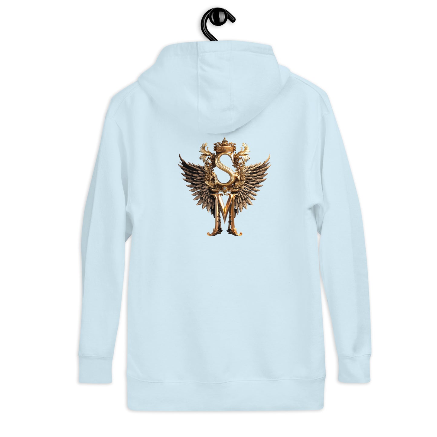 Sky Manor Embroidered White Ankh Logo/Gilded Print Logo Unisex Hoodie