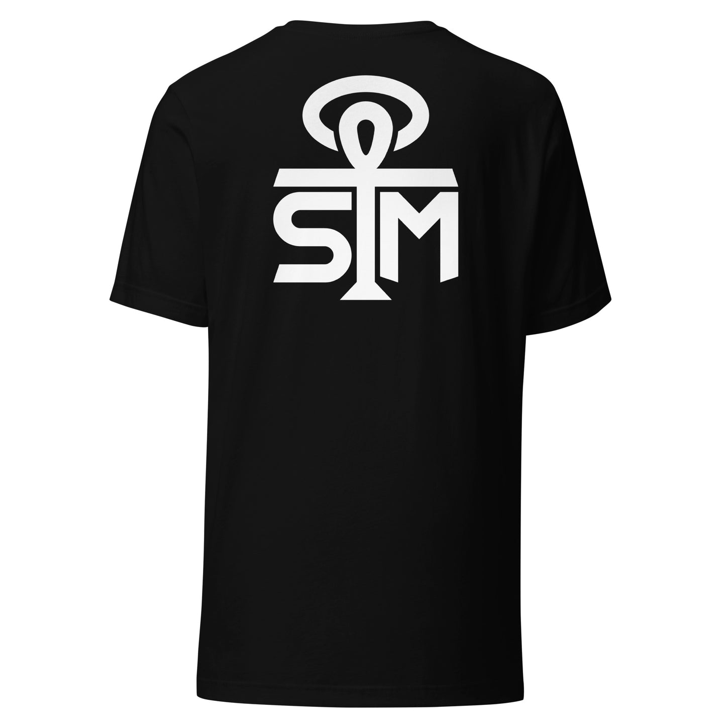 Sky Manor Front/Back Text White Logo Ankh White Logo Unisex Tee Shirt