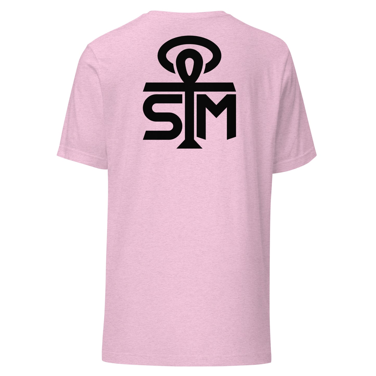 Sky Manor Front/Back Text Black Logo Ankh Black Logo Heather Unisex Tee Shirt