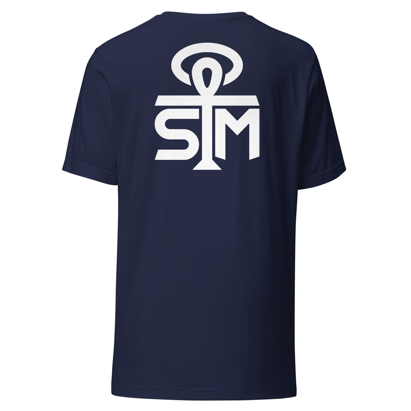 Sky Manor Front/Back Text White Logo Ankh White Logo Unisex Tee Shirt