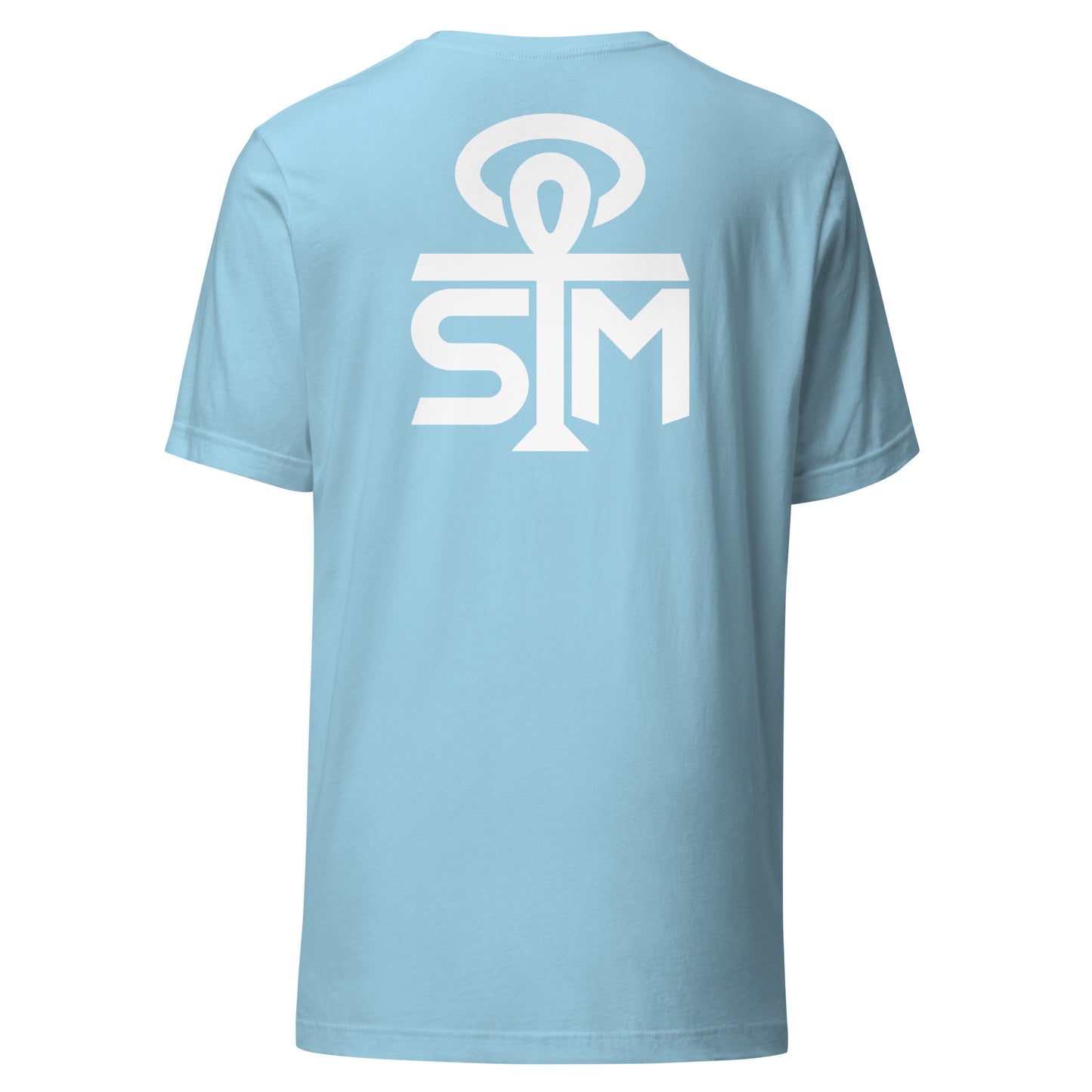 Sky Manor Front/Back Text White Logo Ankh White Logo Unisex Tee Shirt