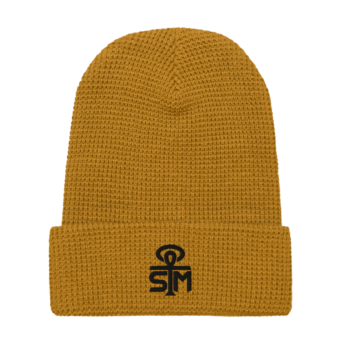 Sky Manor Ankh Black Logo Waffle beanie