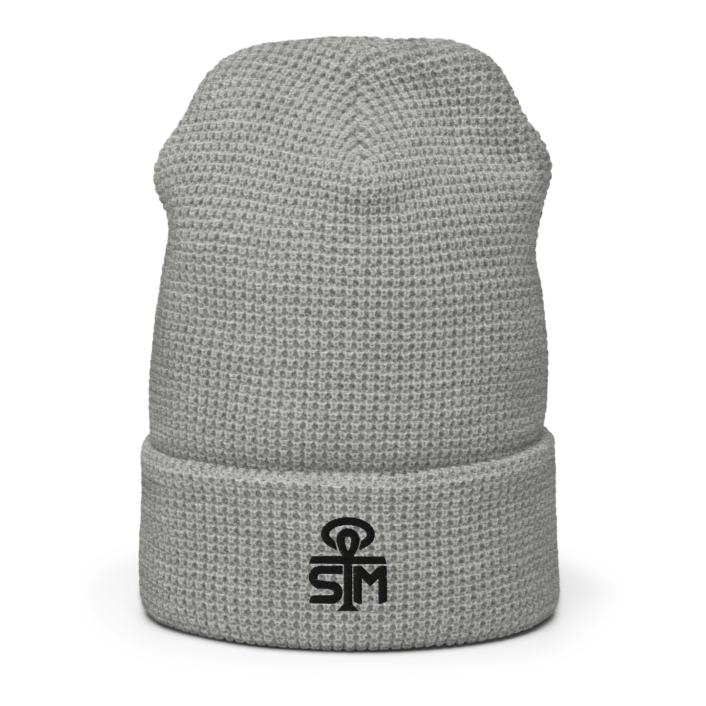 Sky Manor Ankh Black Logo Waffle beanie