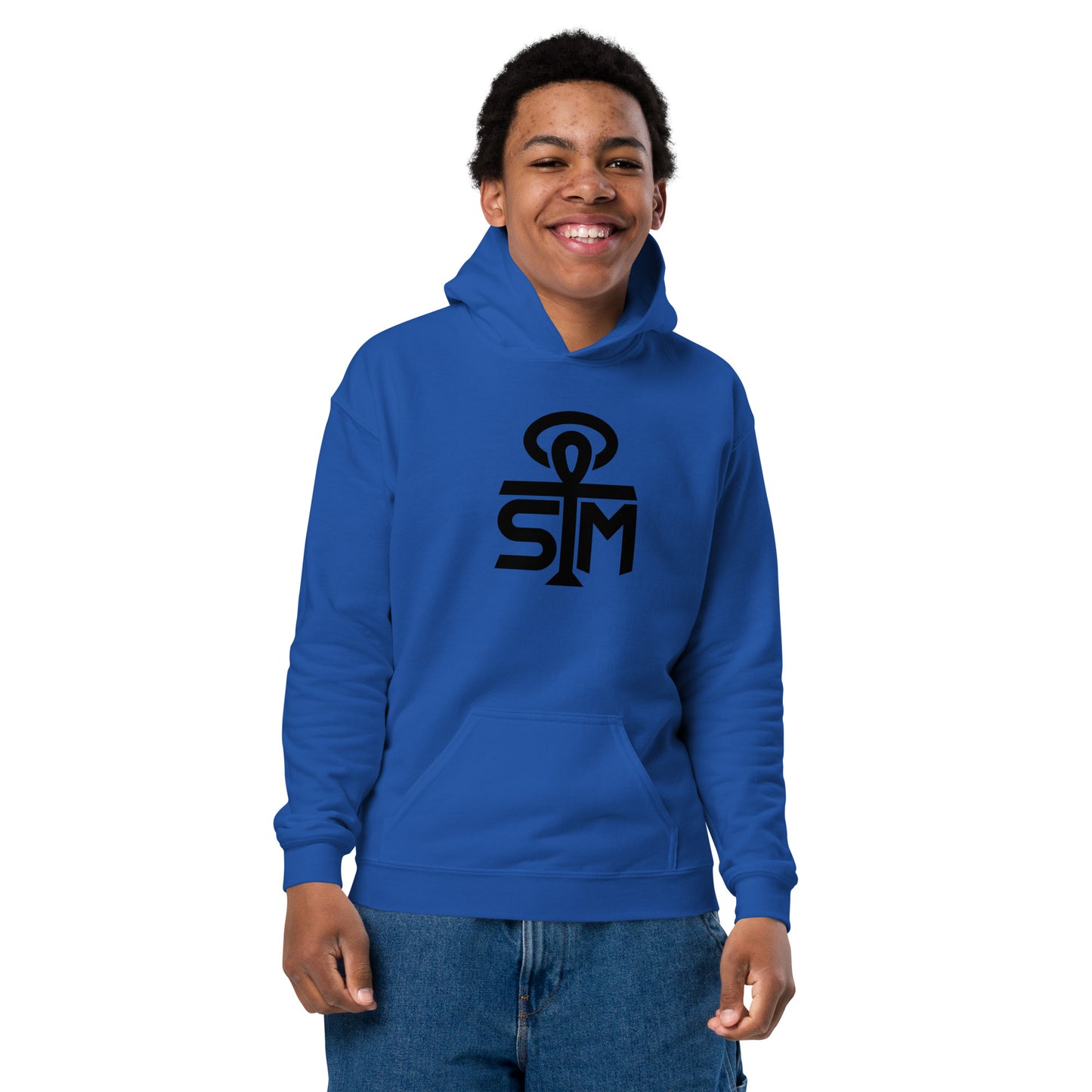 Sky Manor Youth Ankh Black Logo Heavy-Blend Hoodie