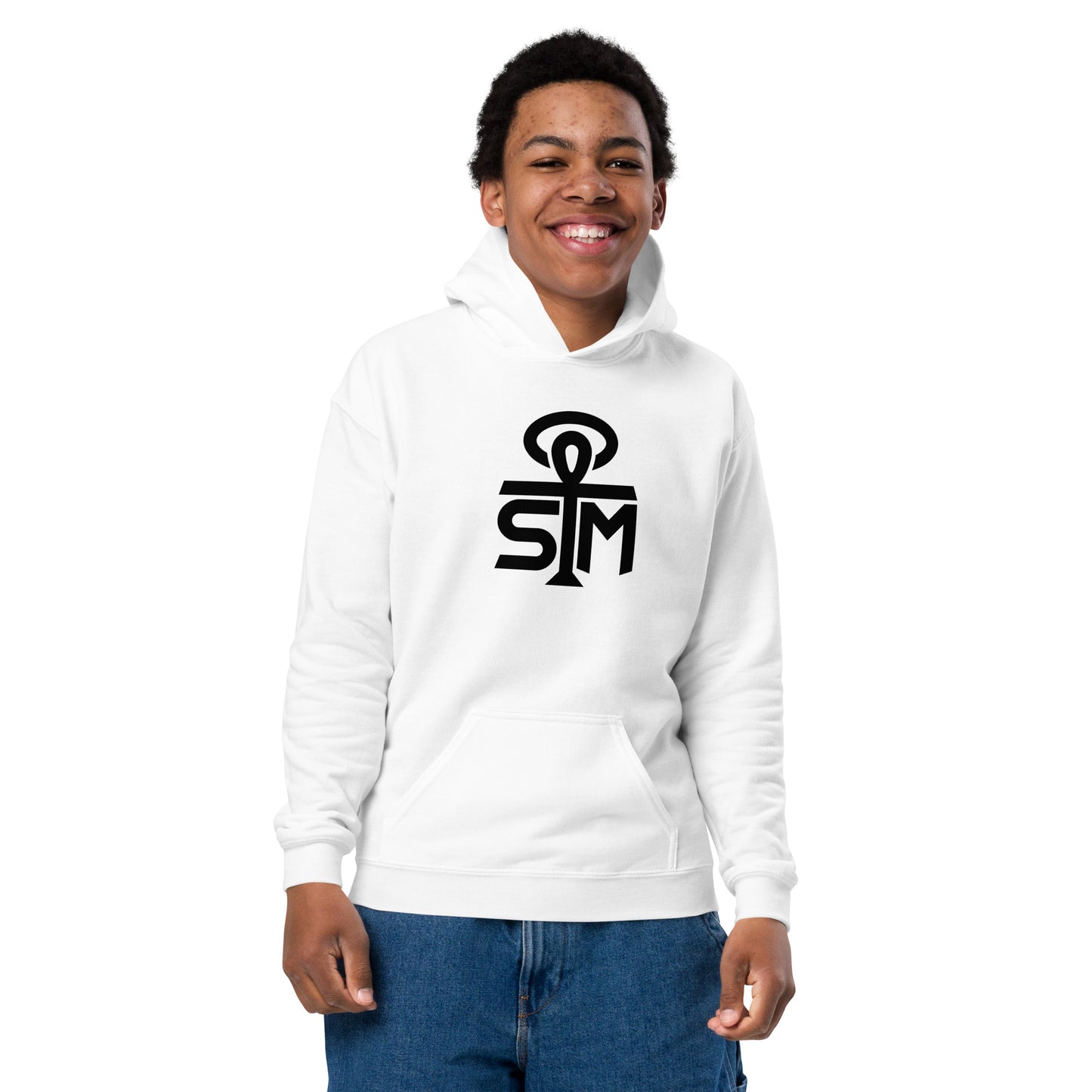 Sky Manor Youth Ankh Black Logo Heavy-Blend Hoodie