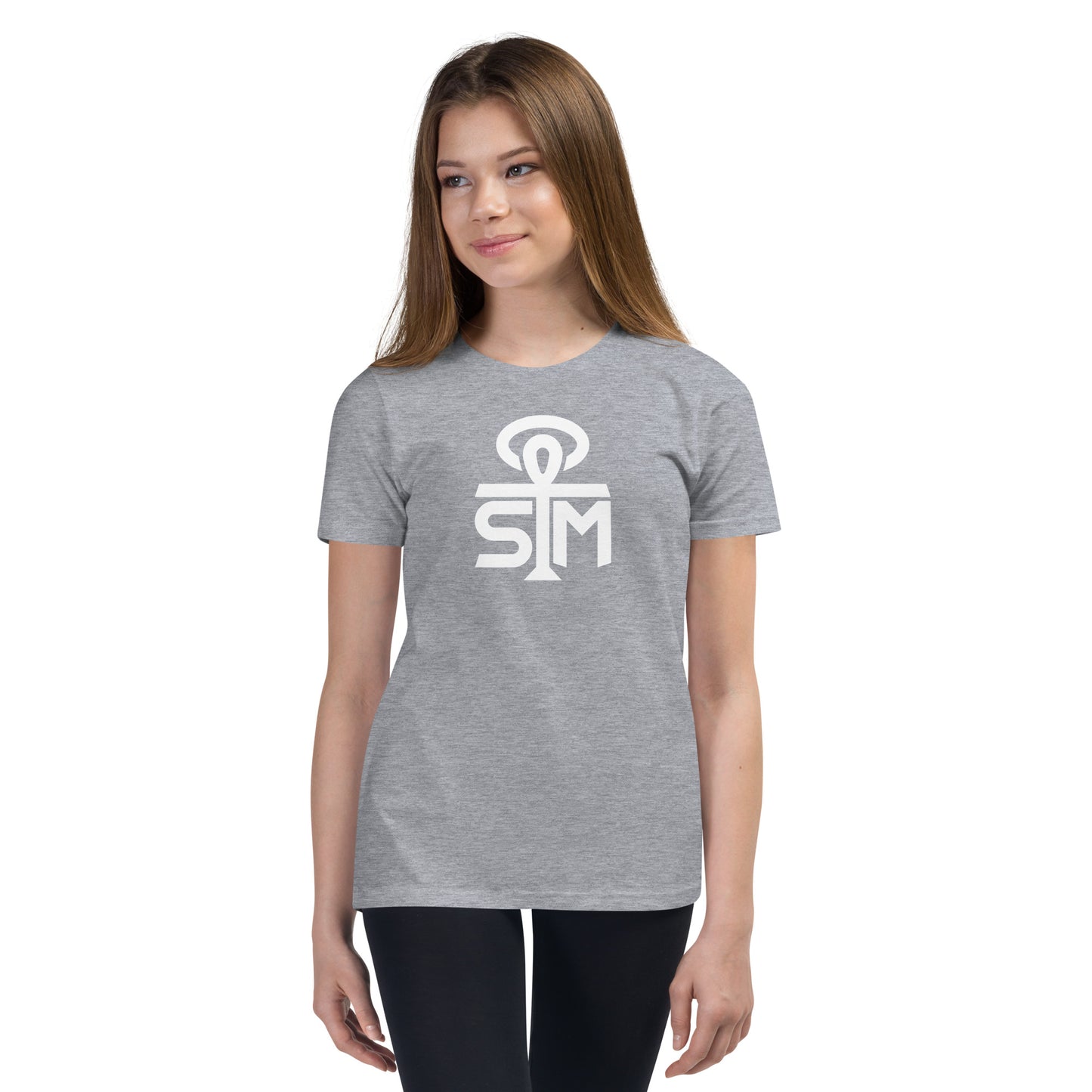 Sky Manor Youth Ankh White Logo Short-Sleeve Tee Shirt