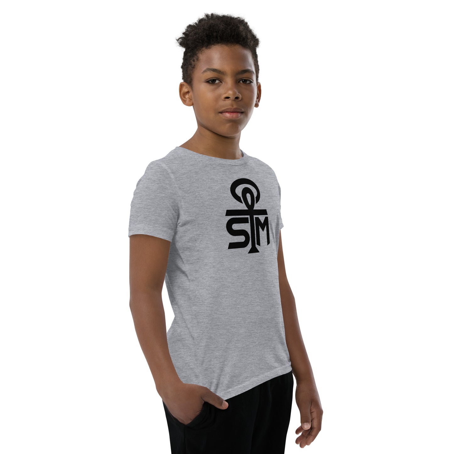 Sky Manor Youth Ankh Black Logo Short-Sleeve Tee Shirt