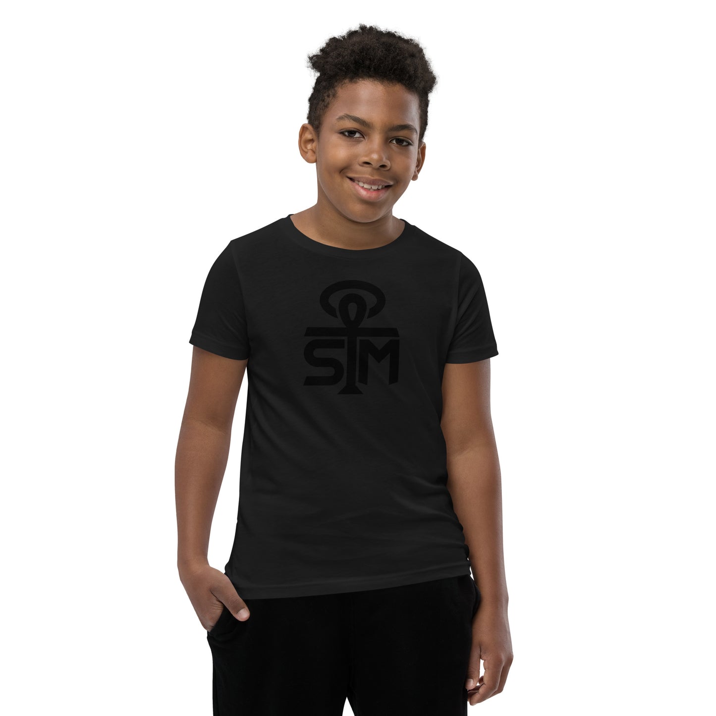 Sky Manor Youth Ankh Black Logo Short-Sleeve Tee Shirt