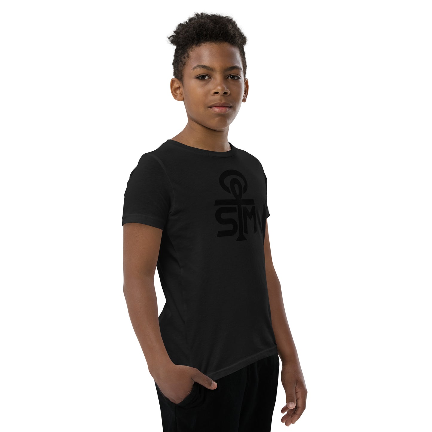 Sky Manor Youth Ankh Black Logo Short-Sleeve Tee Shirt