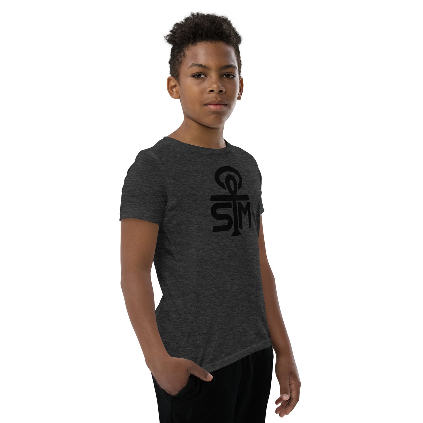 Sky Manor Youth Ankh Black Logo Short-Sleeve Tee Shirt