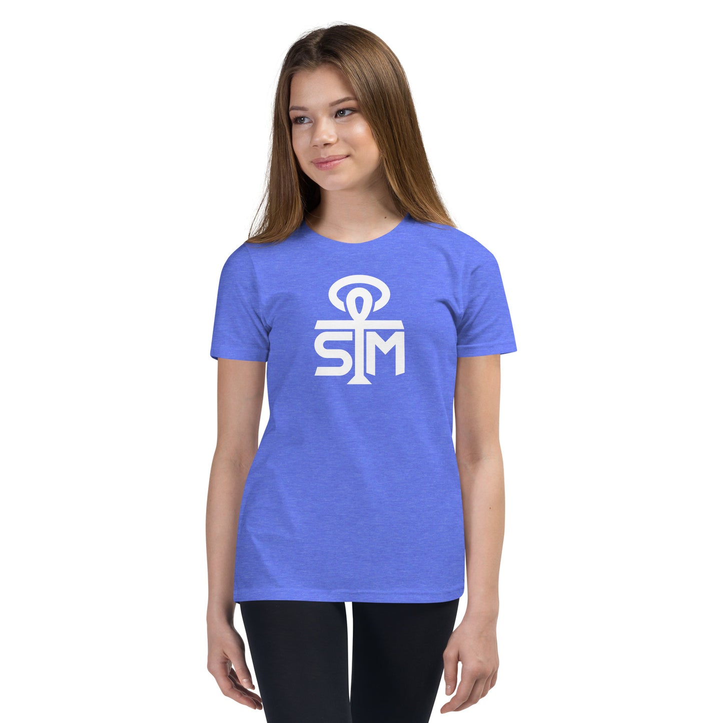 Sky Manor Youth Ankh White Logo Short-Sleeve Tee Shirt