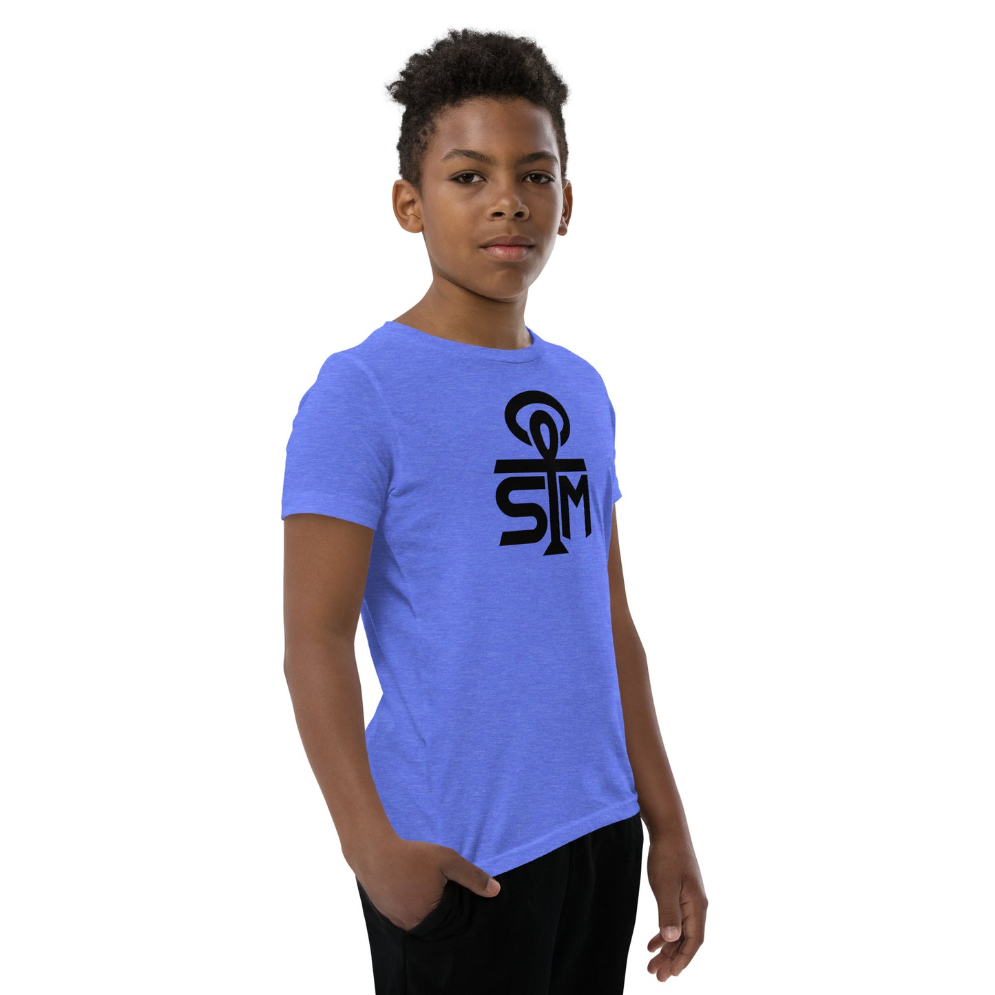 Sky Manor Youth Ankh Black Logo Short-Sleeve Tee Shirt