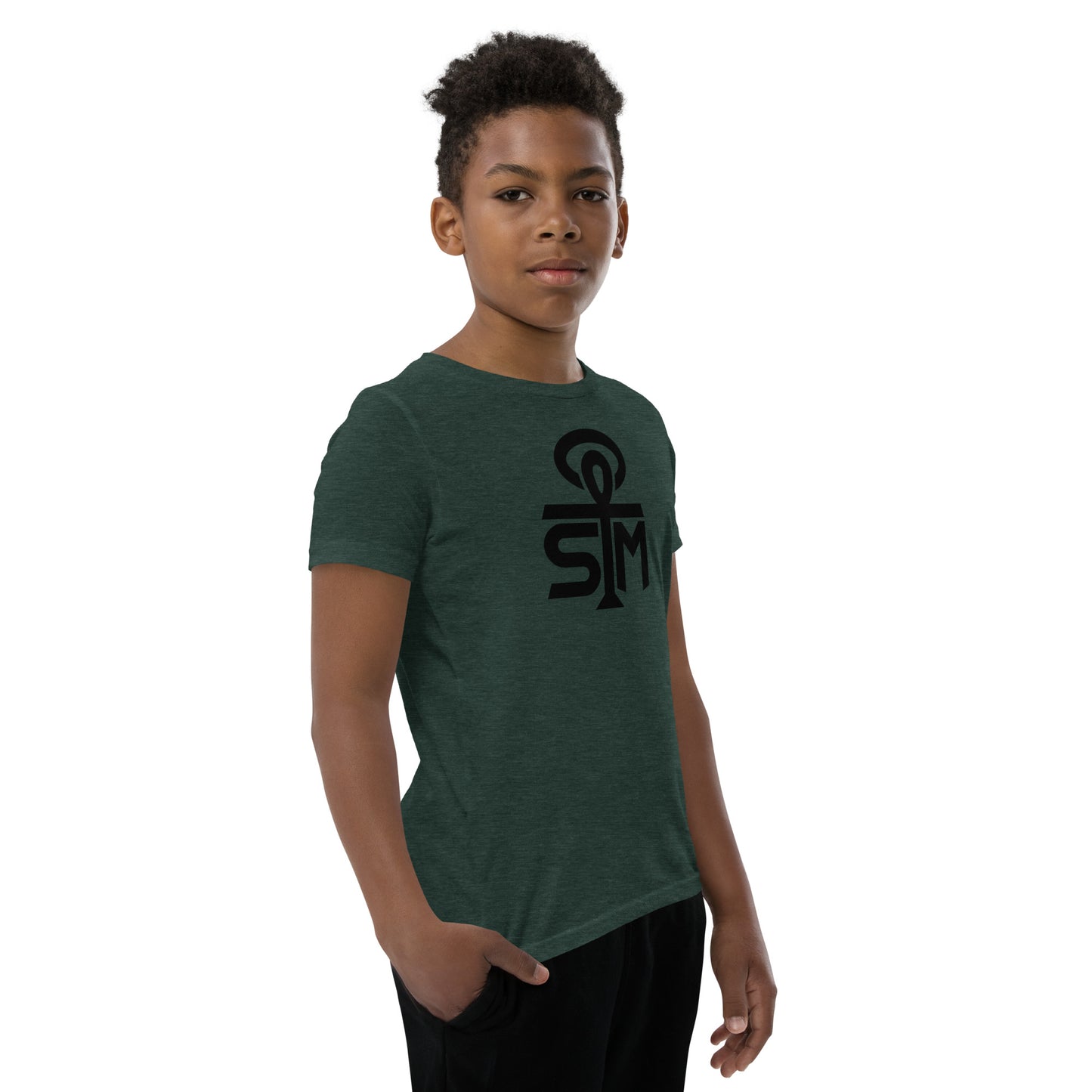 Sky Manor Youth Ankh Black Logo Short-Sleeve Tee Shirt