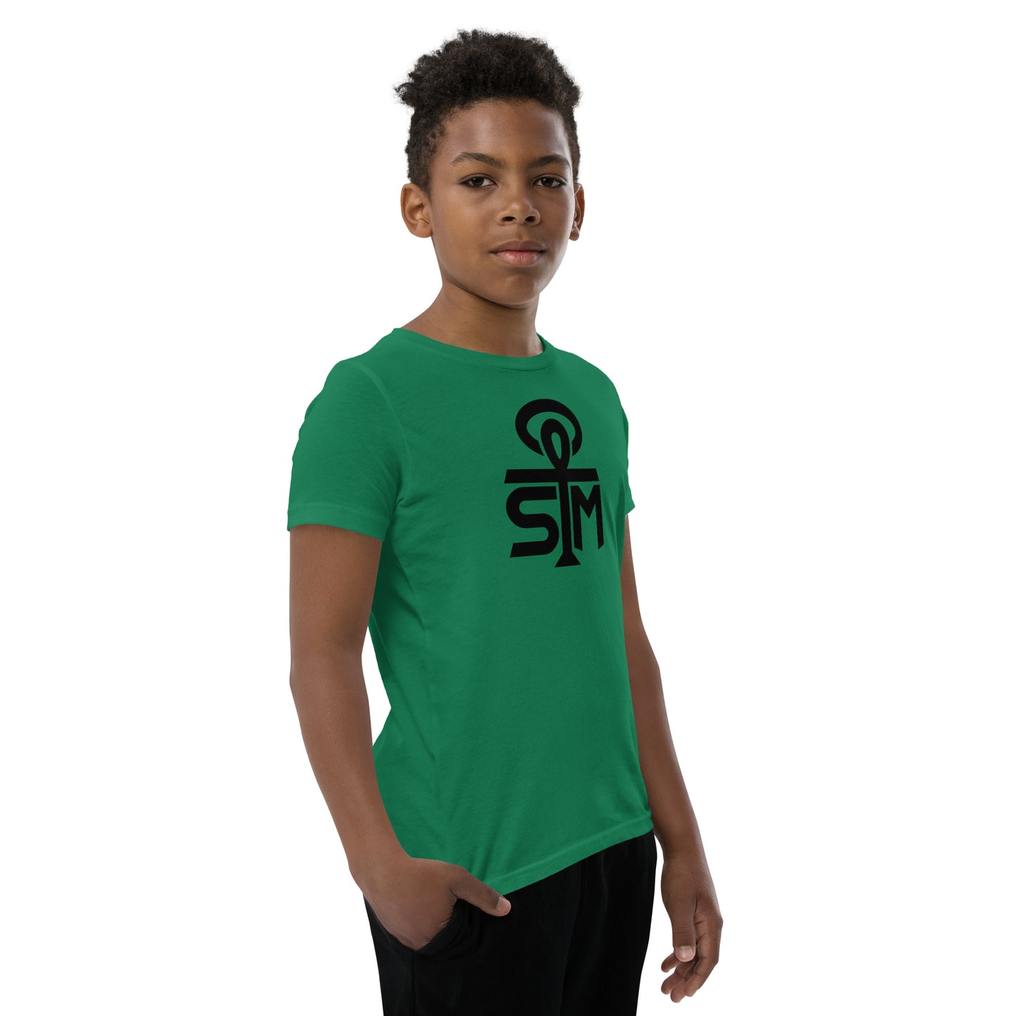 Sky Manor Youth Ankh Black Logo Short-Sleeve Tee Shirt