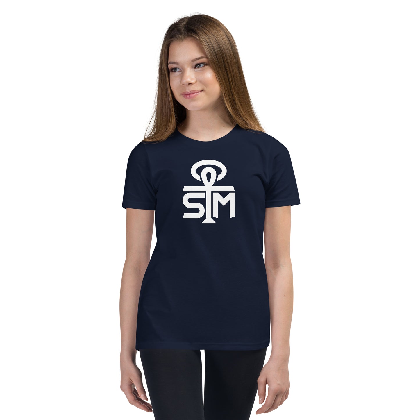 Sky Manor Youth Ankh White Logo Short-Sleeve Tee Shirt