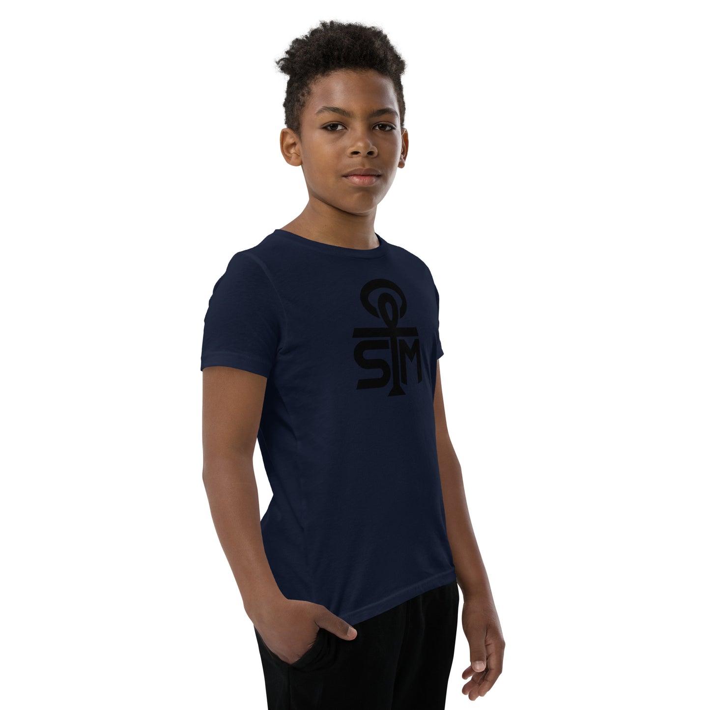 Sky Manor Youth Ankh Black Logo Short-Sleeve Tee Shirt