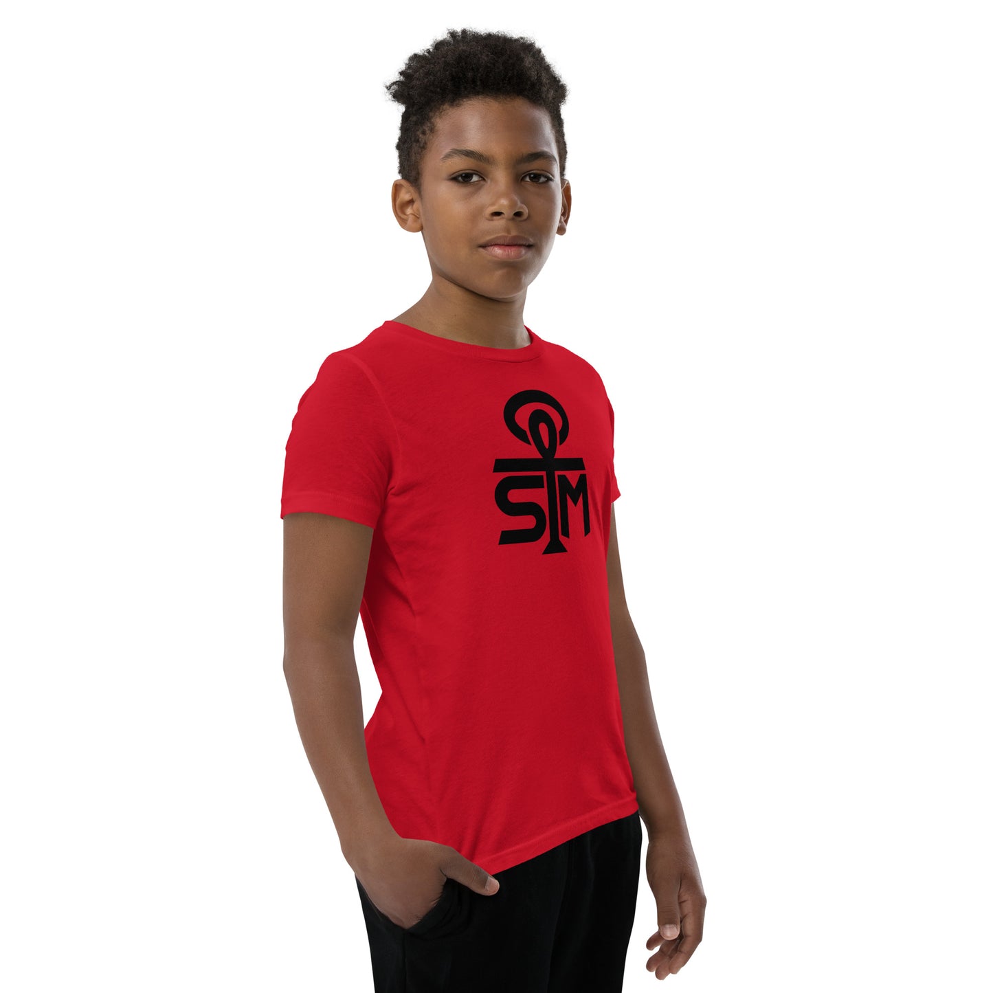 Sky Manor Youth Ankh Black Logo Short-Sleeve Tee Shirt