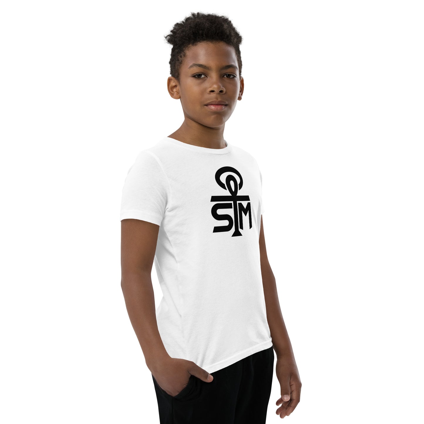 Sky Manor Youth Ankh Black Logo Short-Sleeve Tee Shirt